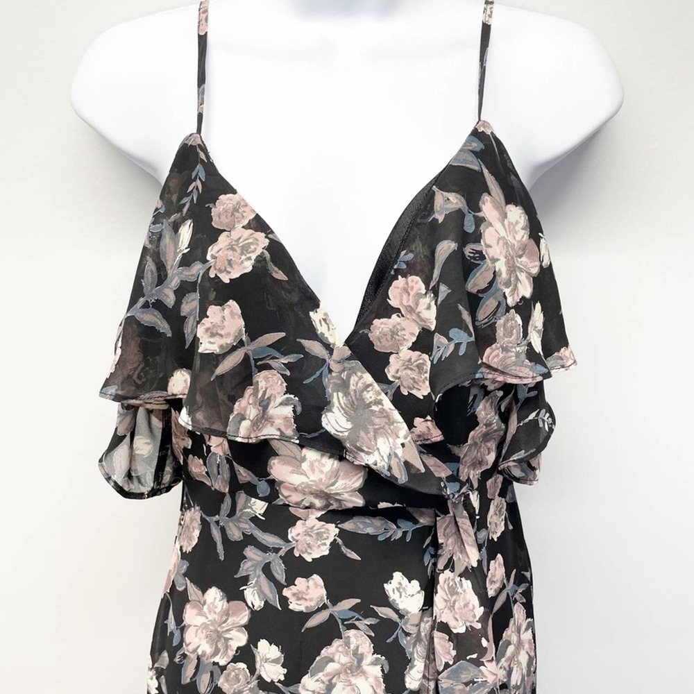 Caren Forbes Floral Ruffle Exposed Shoulder Maxi S - Picture 13 of 16